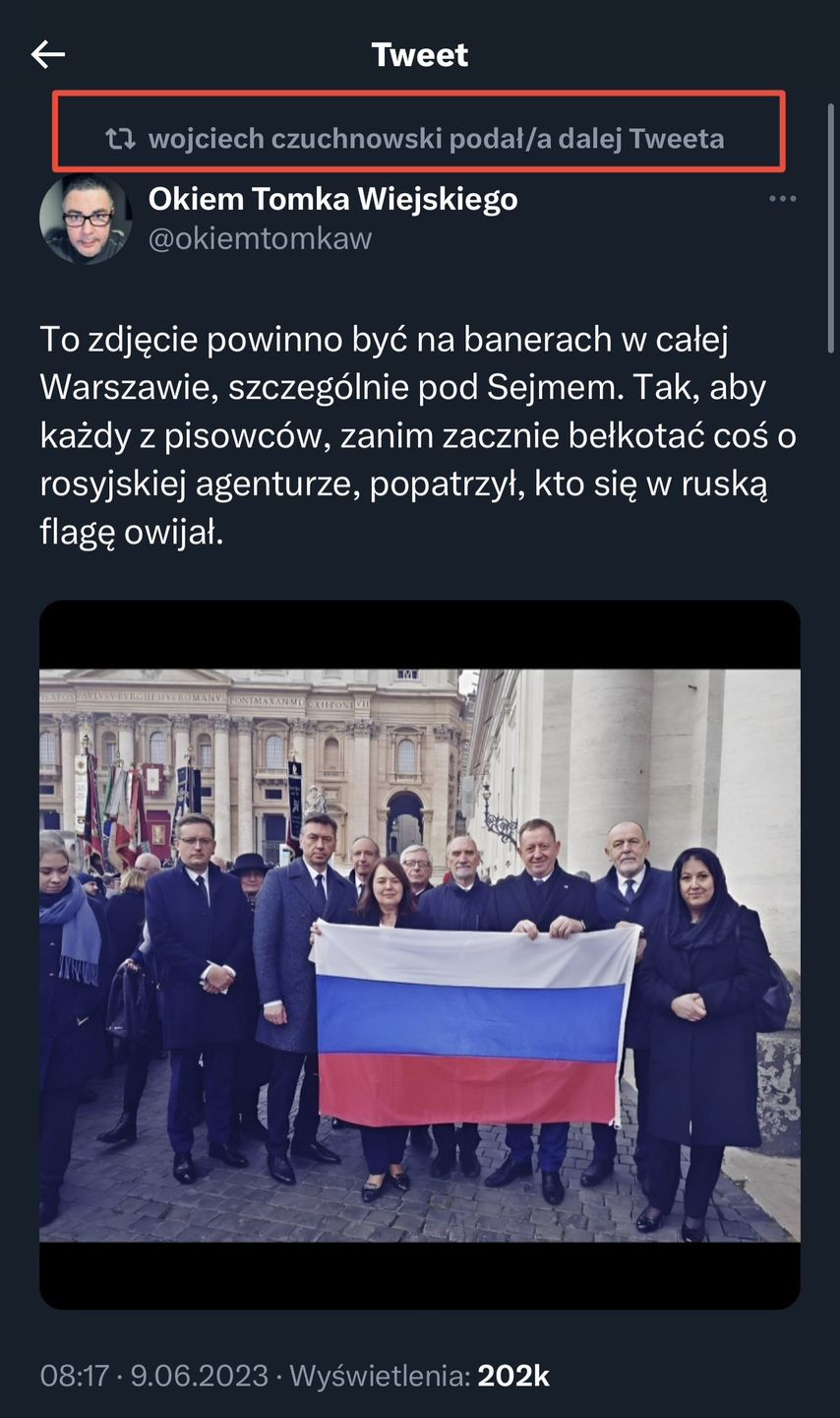 Screen opublikowany przez Pawła Jabłońskiego