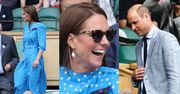 Wystrojona w grochy Kate Middleton i popielaty książę William dokazują na ćwierćfinale Wimbledonu (ZDJĘCIA)