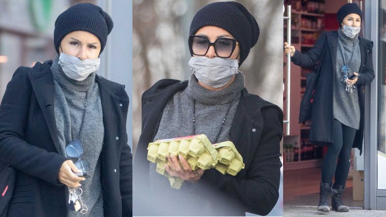 Blanka Lipińska kupuje jaja w markecie