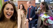 Szykowna Kate Middleton w kamelowym "total looku" dba z księciem Williamem o zdrowie psychiczne brytyjskiej młodzieży (ZDJĘCIA)