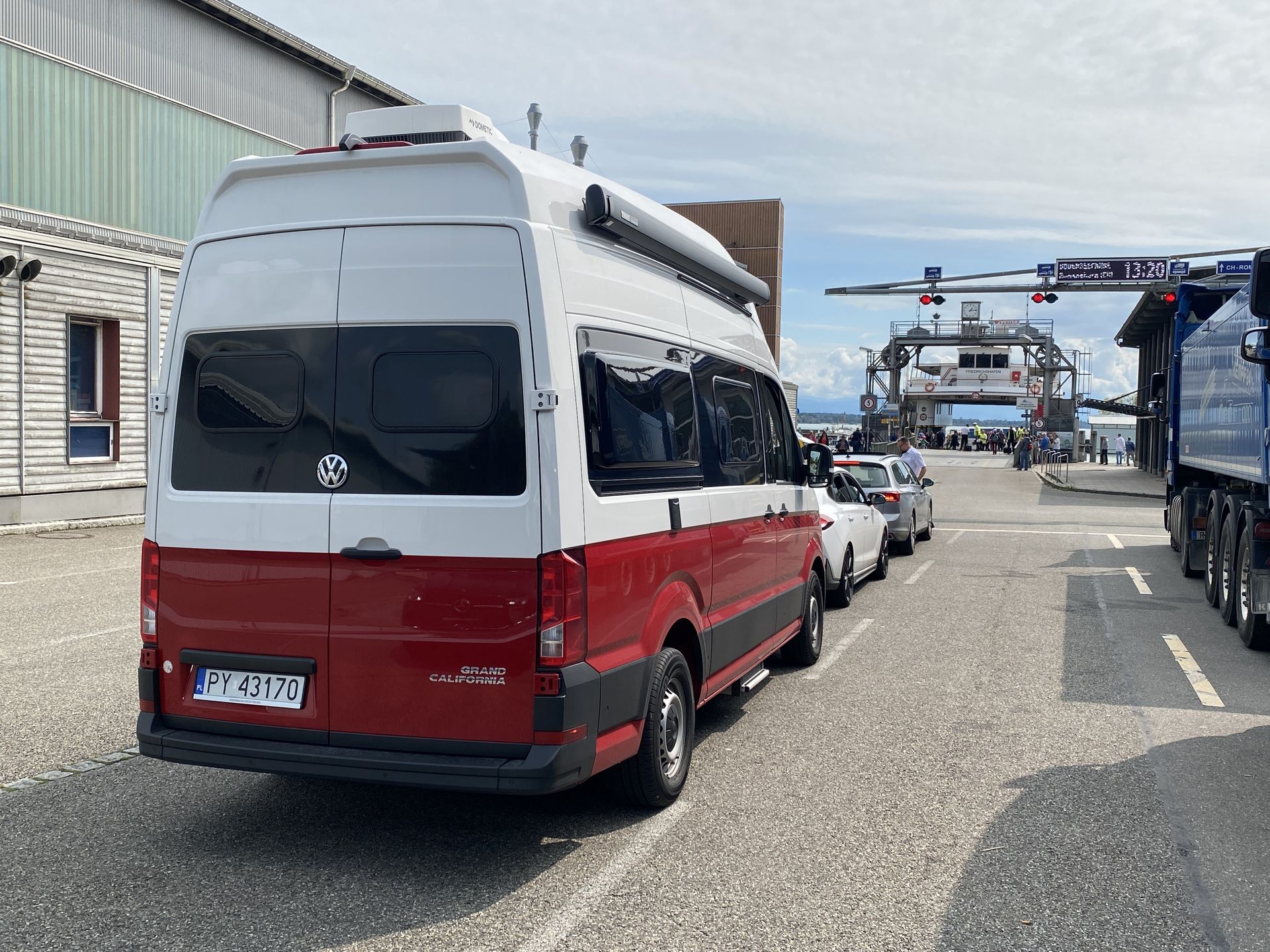 Podróż po Szwajcarii kamperem – prom Friedrichshafen - Romanshorn, jezioro Bodeńskie