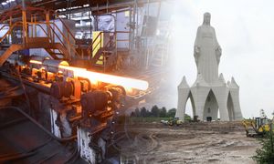 Spółka utnie etaty? Właściciel buduje gigantyczny pomnik Matki Bożej