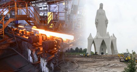 Spółka utnie etaty? Właściciel buduje gigantyczny pomnik Matki Bożej