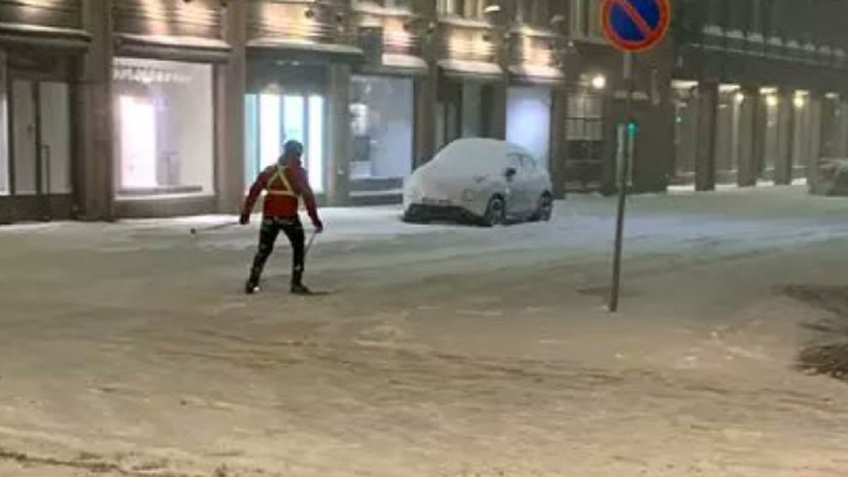 Po Helsinkach na nartach.