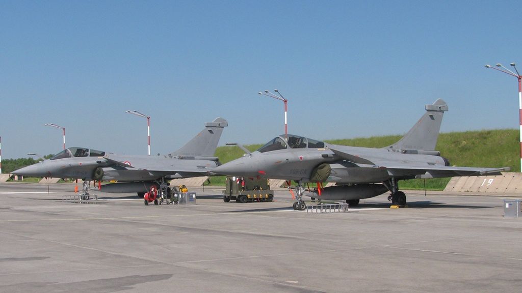 Rafale fighters on the Baltic Air Policing mission in Malbork