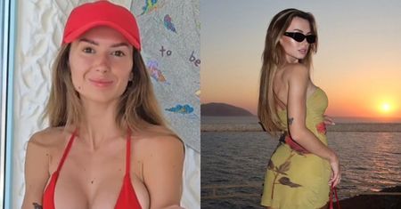 Wersow pręży się w czerwonym bikini na wakacjach w BARDZO DROGIM hotelu w Grecji