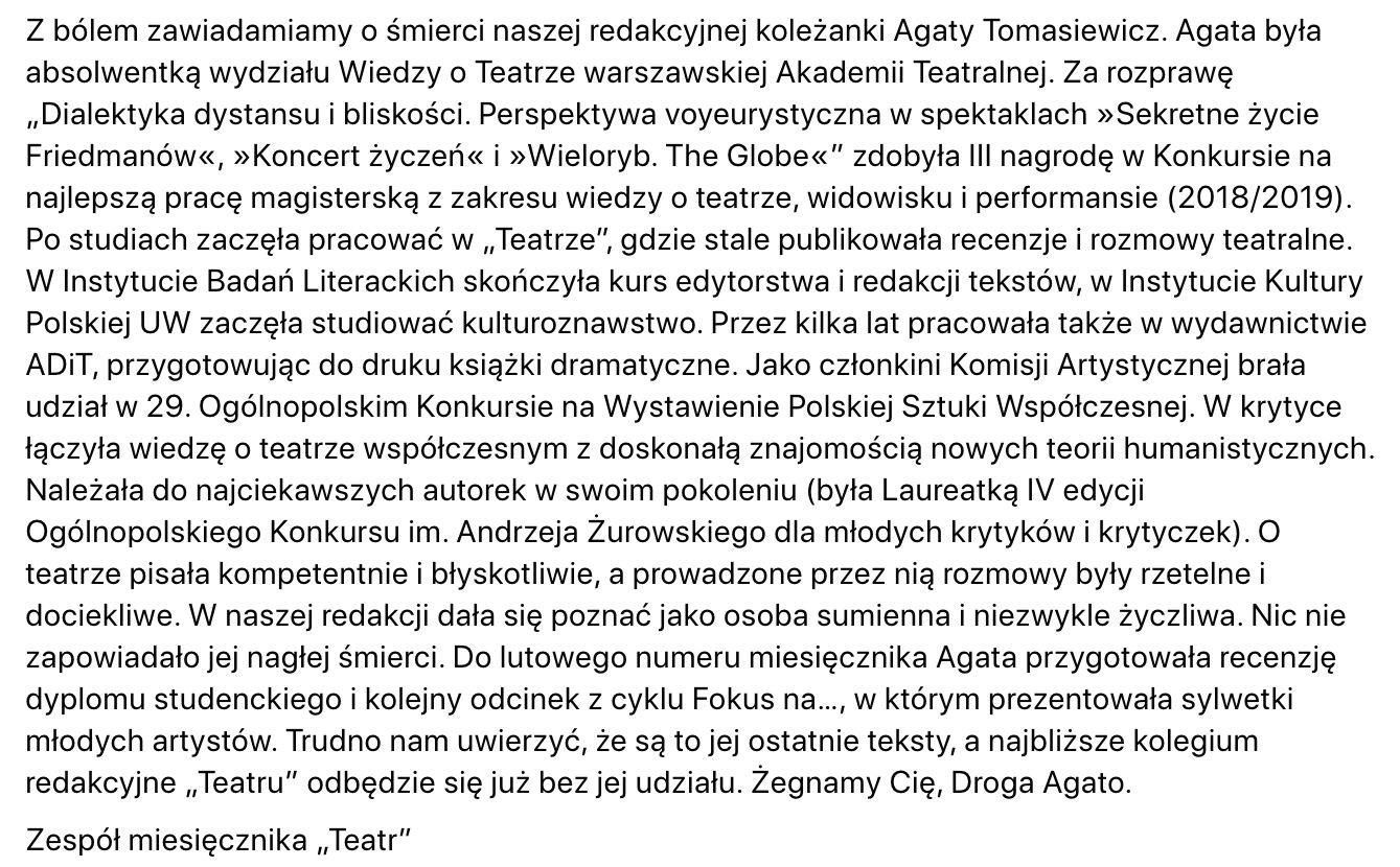 Miesięcznik Teatr
