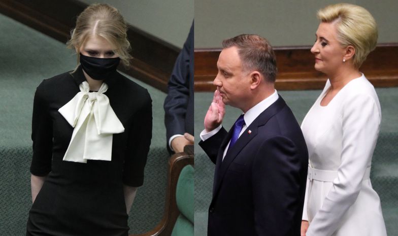 Andrzej Duda zaprzysiężony na prezydenta Polski, w sejmie pojawiły się z nim żona Agata i córka Kinga