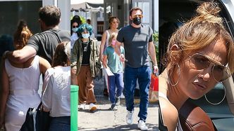 Jennifer Lopez i Ben Affleck maszerują z dziećmi na lunch (ZDJĘCIA)