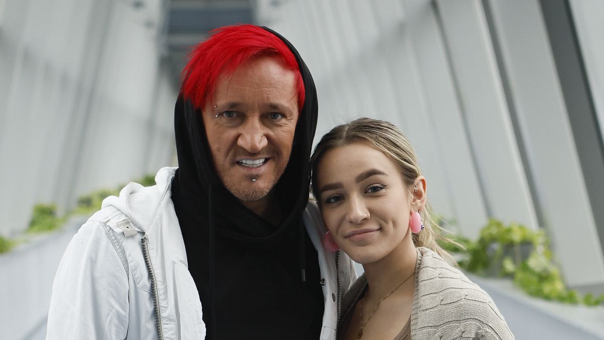 Michał Wiśniewski z córką Fabienne.