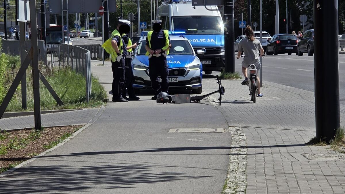 Wypadek na ul. Fabrycznej z udziałem hulajnogi