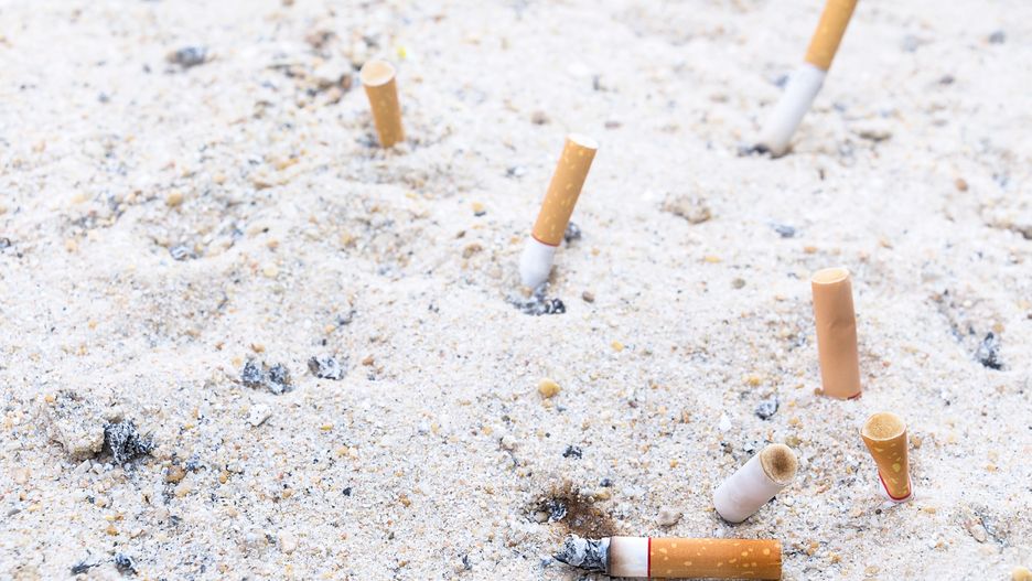 Niedopałki na plażach to ogromny problem