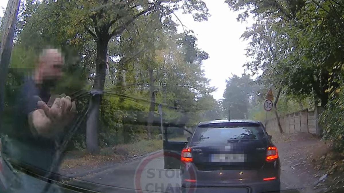 Kierowca wkurzył się o przepisową jazdę?