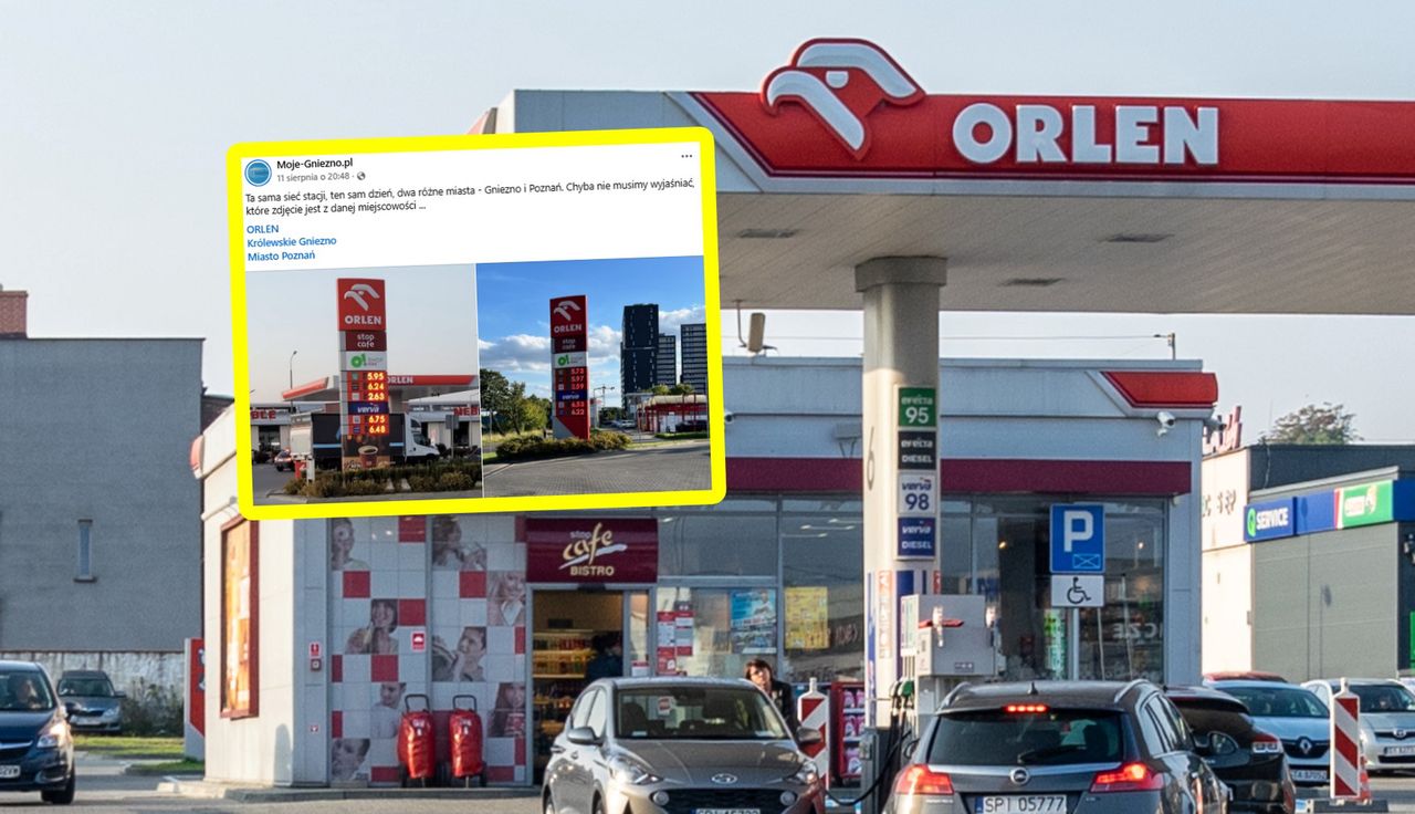 60 km dalej. Pokazali różnice w cenie na stacjach Orlenu. Sieć tłumaczy