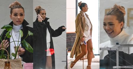 Wystrojona w miniówkę Sandra Kubicka mknie w BIAŁYCH SZPILKACH do restauracji i na zakupy w butiku (ZDJĘCIA)