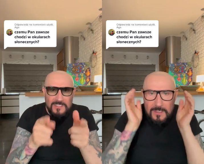 Grzegorz Skawiński pokazał, jak wygląda bez okularów