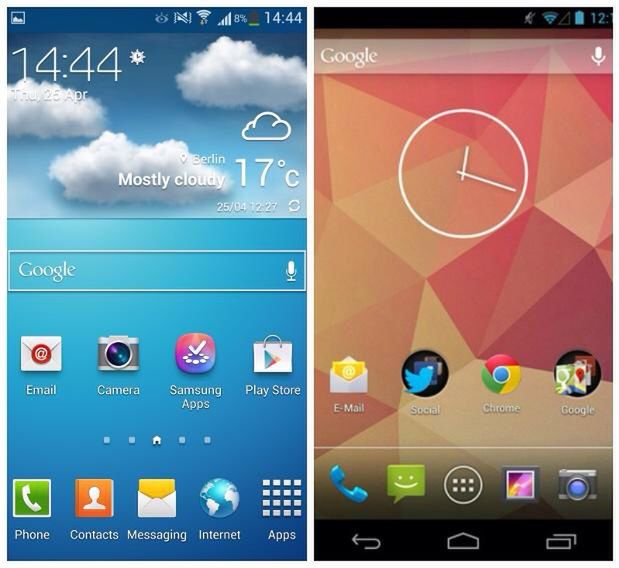 Touchwiz Nature UX 2.0 vs Czysty Android 4.2.2