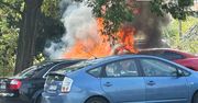 Warszawa: Pożar dwóch aut przed klubem na Pradze-Południe