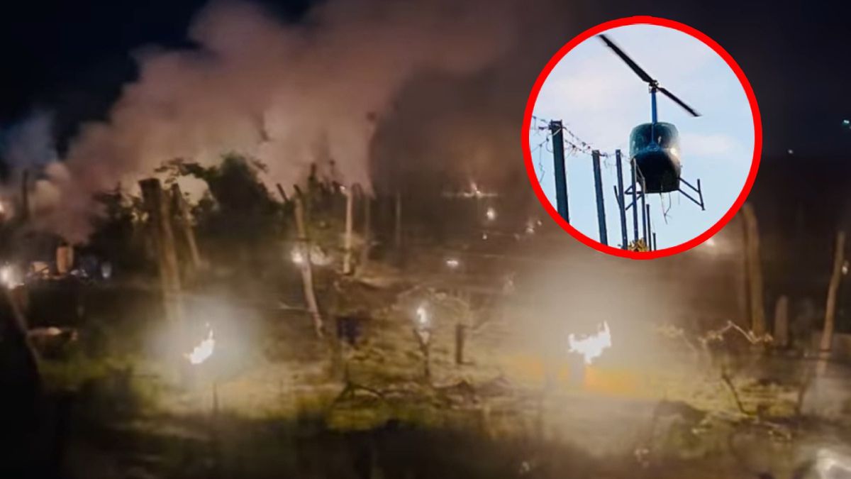 Do walki z przymrozkami w winnicy w woj. lubuskim użyto m.in. helikoptera