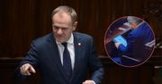 Tusk wygłosił exposé. Kamery nagrały, co robił jeden z polityków PiS