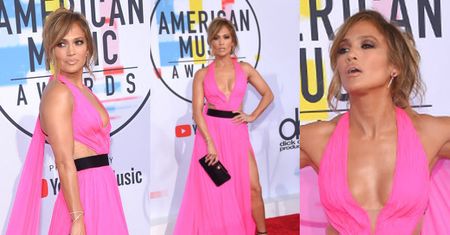 Kusząca Jennifer Lopez flirtuje z obiektywami na gali AMA