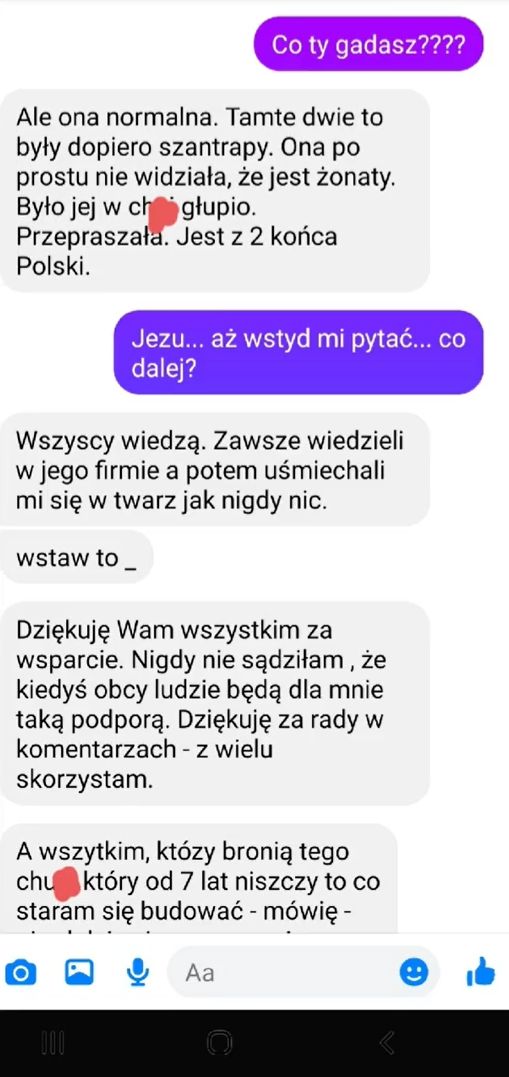 Rozmowa z żoną, którą zdradza mąż