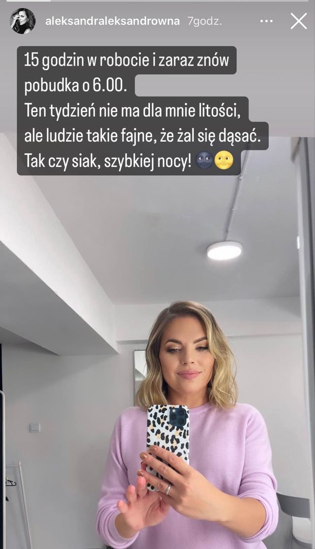 Ola Kwaśniewska na nudę nie narzeka