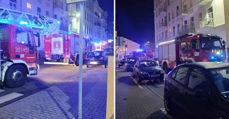 Zapaliło się drewno składowane przy piecu. W kamienicy w centrum Lublina interweniowały trzy zastępy straży pożarnej