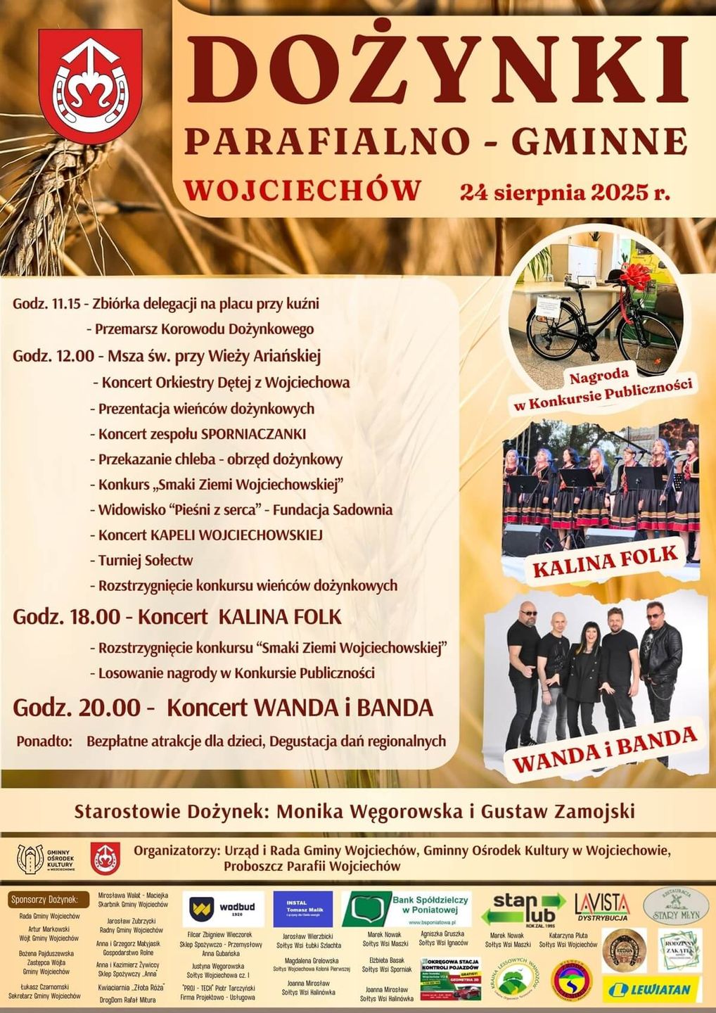 Dożynki w Wojciechowie 2025 - plakat