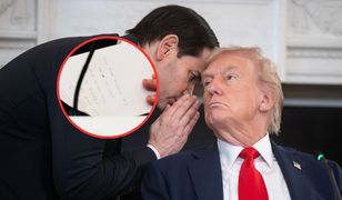 Ujawniono, co było w notatce, którą Trump dostał od Rubio