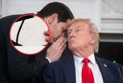 Ujawniono, co było w notatce, którą Trump dostał od Rubio