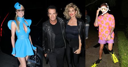 TŁUM gwiazd na halloweenowej imprezie: Paris Hilton jako Britney Spears, Justin Bieber w stroju płetwonurka... (ZDJĘCIA)
