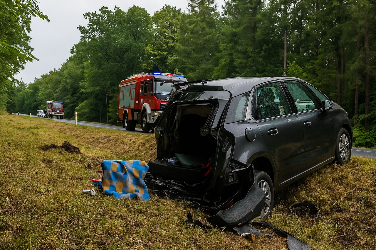 Wypadek na DK11 w okolicy Budzynia