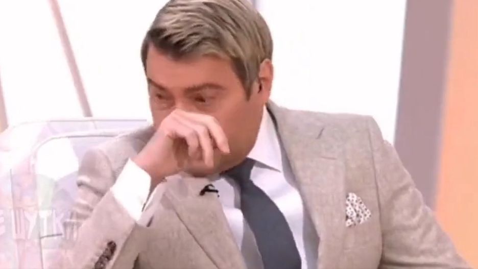 Nikołaj Baskow beczał na antenie rosyjskiej telewizji