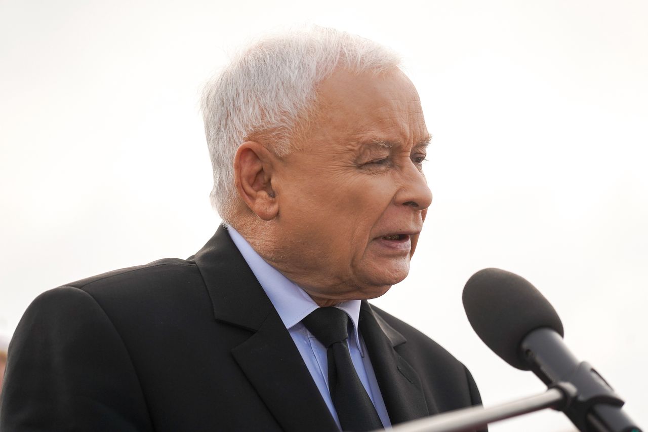 Prezes PiS-u Jarosław Kaczyński podczas pikniku w ostatnią niedzielę w Chełmie