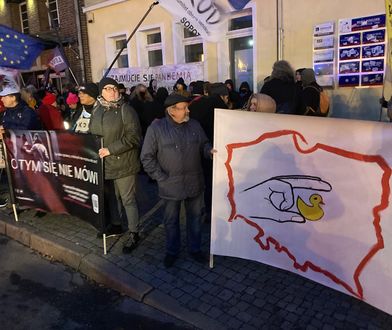 Protest w rocznicę wydania wyroku TK ws. aborcji w Gdańsku