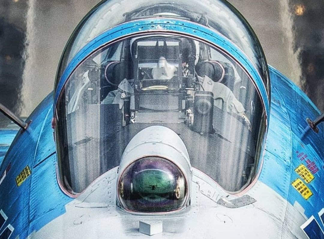 Czujnik IRST w ukraińskim samolocie Su-27