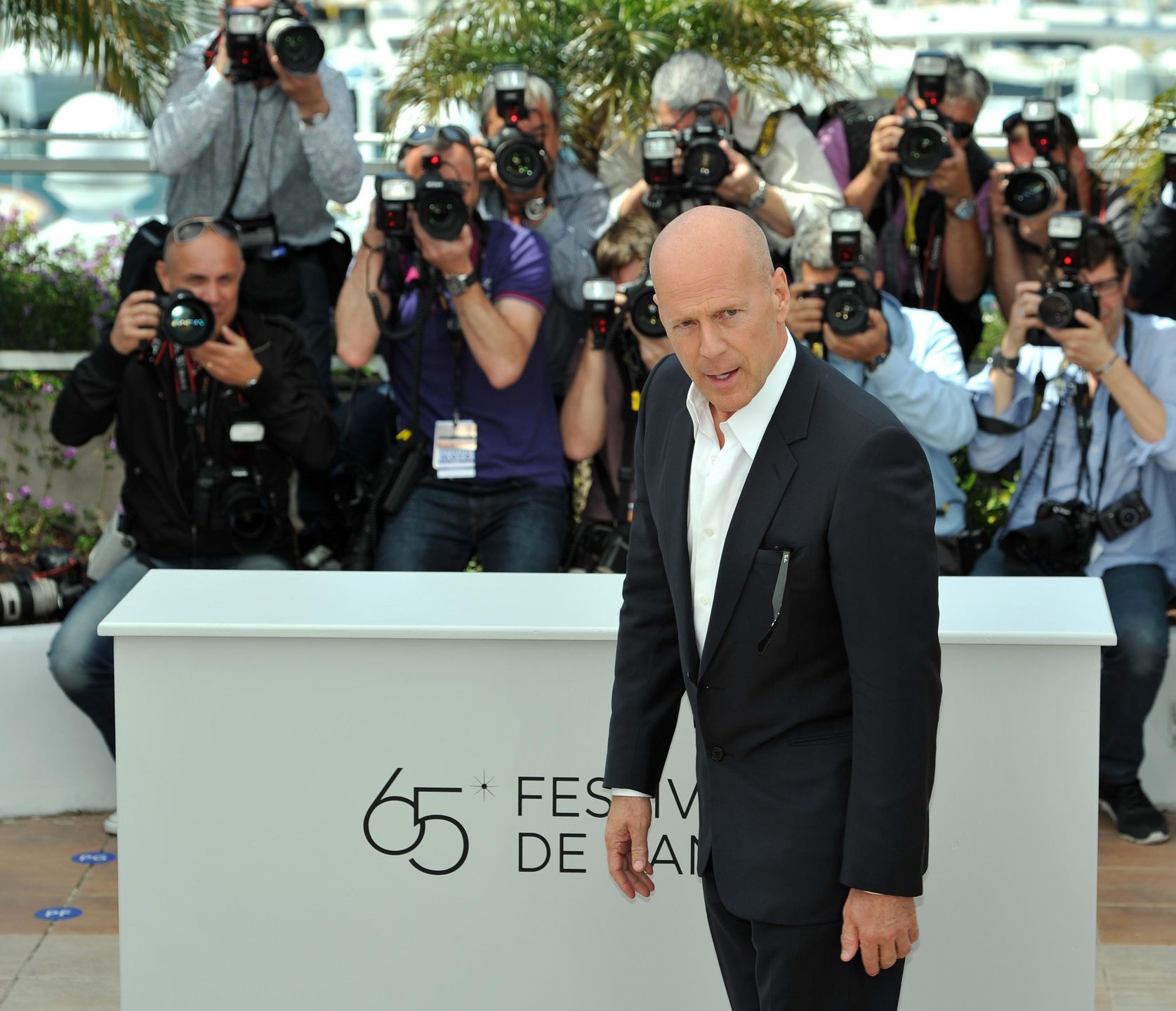 CANNES, FRANCE - (ARCHIVE): A file photo dated May 16, 2012 shows Director and Actor Bruce Willis attends Moonrise Kingdom photocall at Cannes Film Festival in France. (Photo by Mustafa Yalcin/Anadolu via Getty Images)