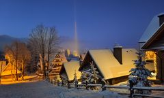 Niezwykłe zjawisko w Zakopanem. Świetlny słup pod Tatrami