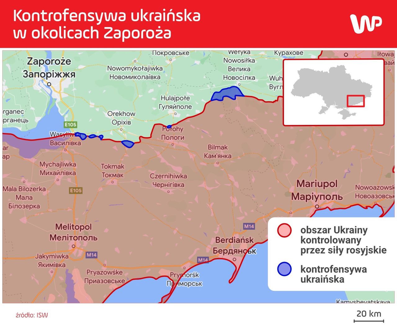 Ukraińska kontrofensywa porusza się na południu bardzo powoli