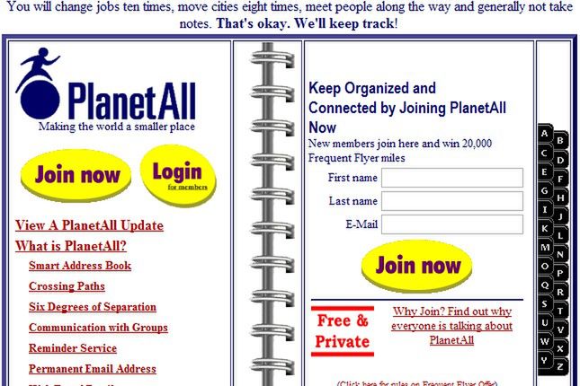 PlanetAll.com w 1997 roku