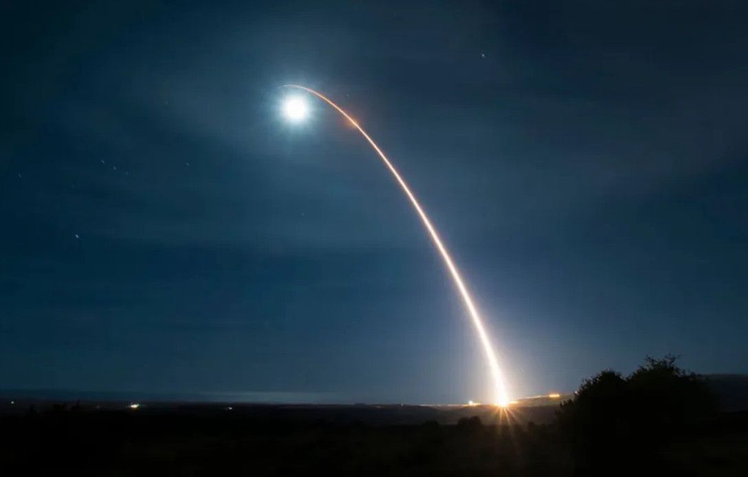 Launching of the Minuteman-III missile from a base in California