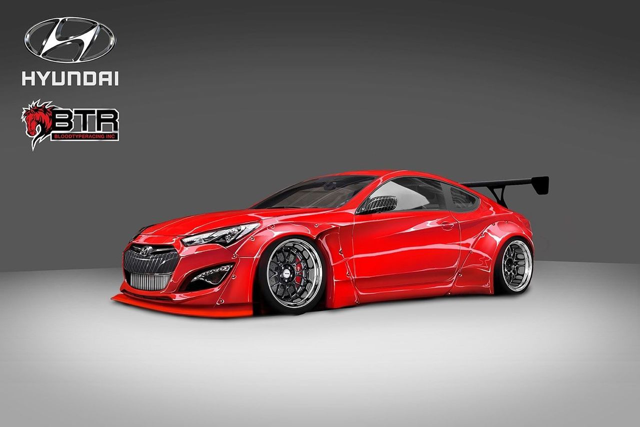 Hyundai Genesis Coupé od Blood Type Racing – czerwony cukierek