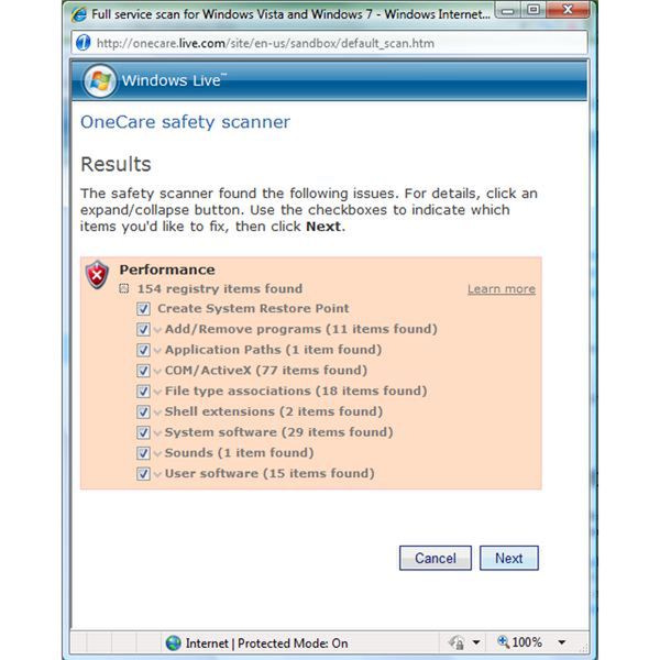 Archiwalny Microsoft OneCare (fot. Bright Hub)