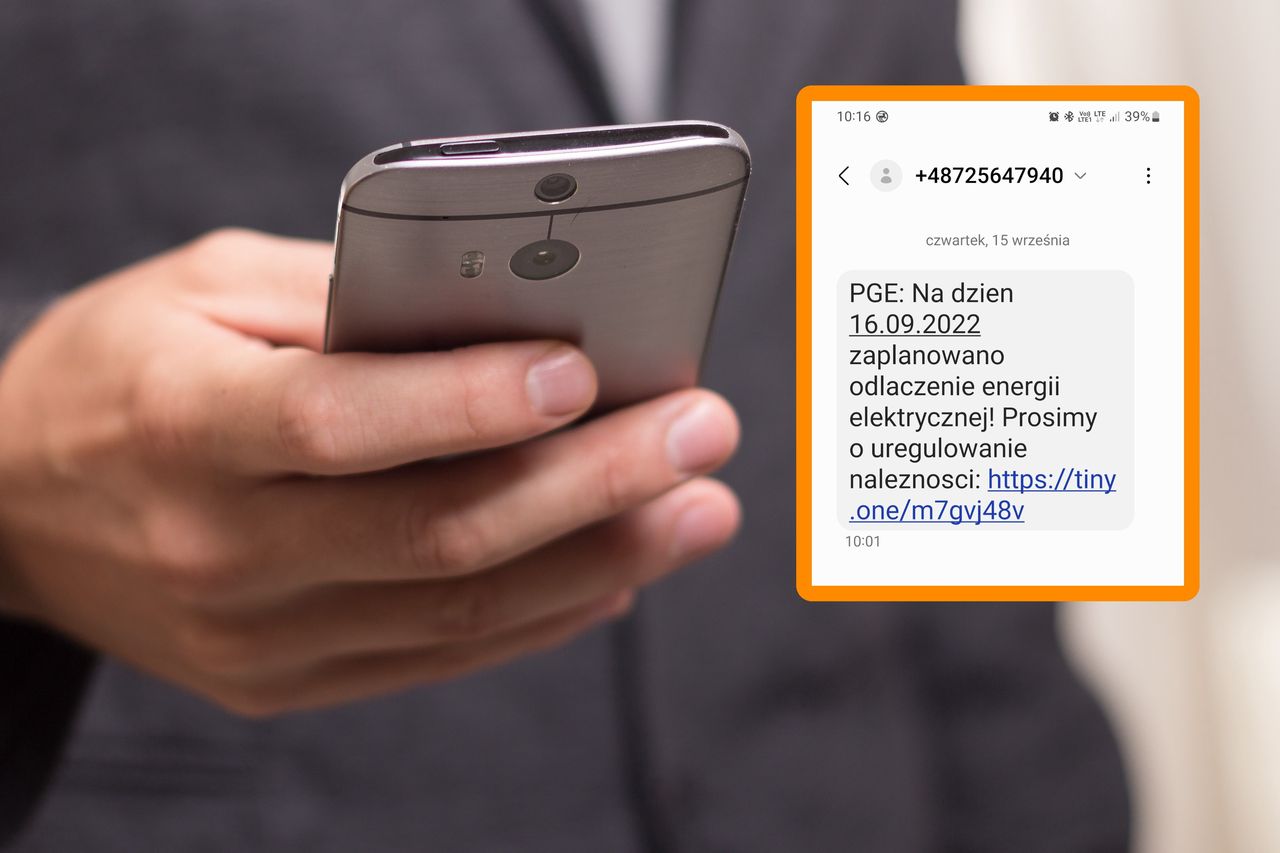 Uwaga na SMS o energii elektrycznej. Nadawcą nie jest PGE