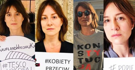 Maja Ostaszewska przeciwko światu. Wszystkie protesty aktorki: dziki, karpie, nauczyciele, czarny protest, LGBT, sądy i więcej (ZDJĘCIA)