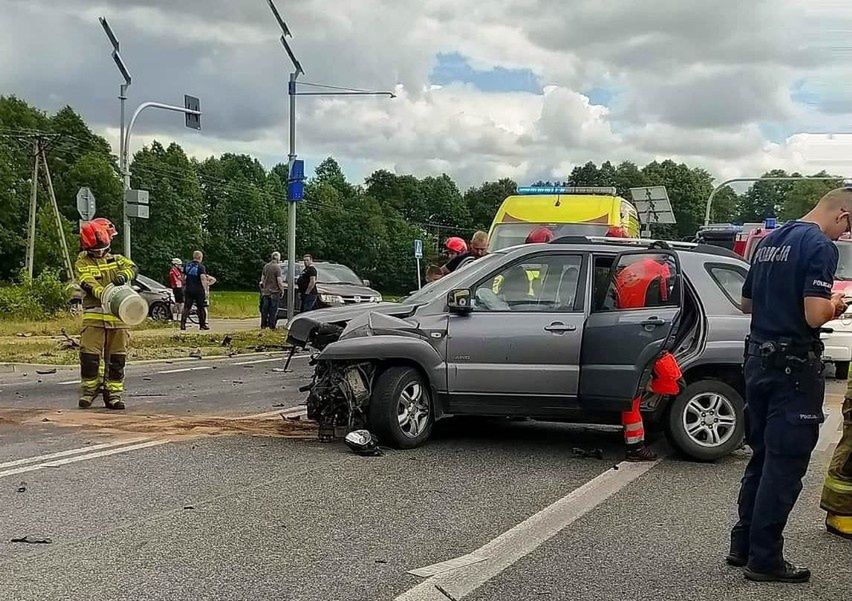 Zdjęcie z miejsca wypadku na SK nr 60