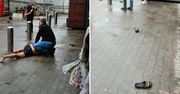 Akcja policji pod Kauflandem w Wałbrzychu. Po zatrzymanym zostały tylko klapki na chodniku. Wiemy, co tam się wydarzyło