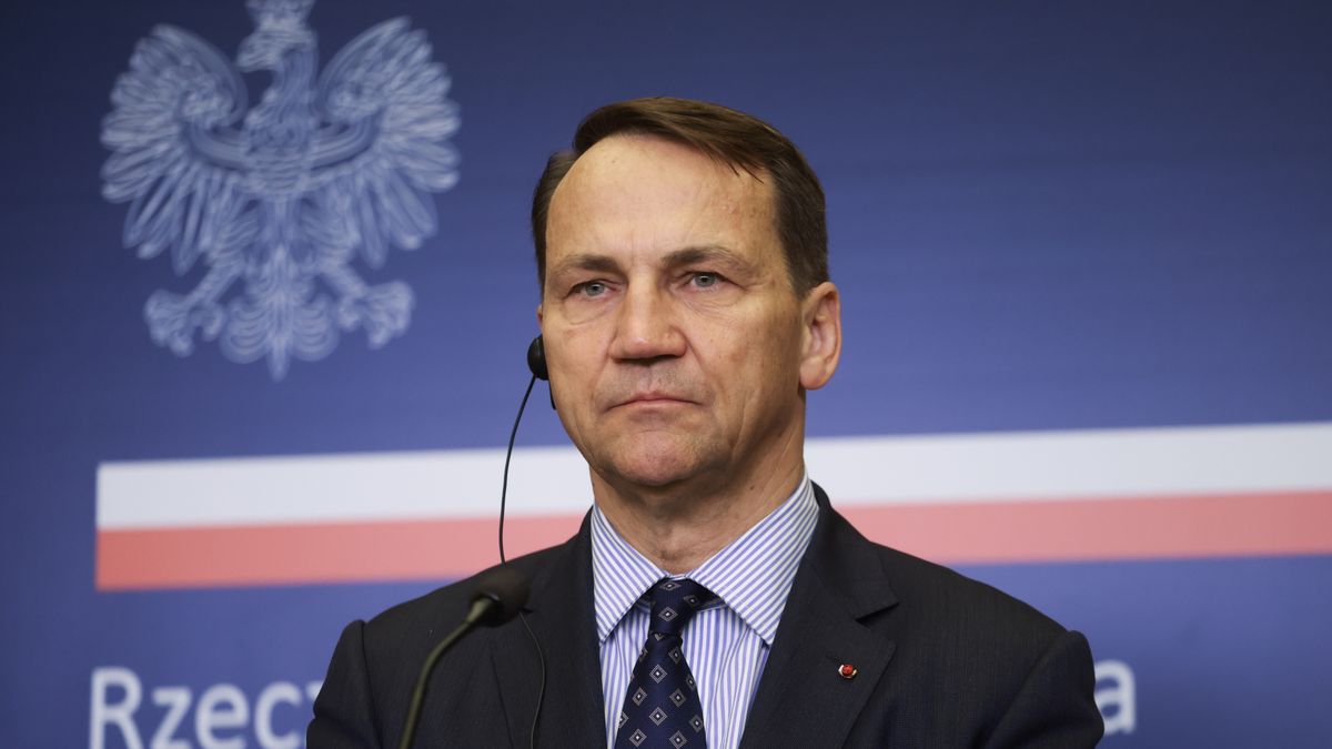 Helenów, 28.06.2024. Minister spraw zagranicznych Polski Radosław Sikorski na konferencji prasowej po spotkaniu z szefem MSZ Algierii w siedzibie MSZ w Warszawie, 28 bm. (aldg) PAP/Albert Zawada
