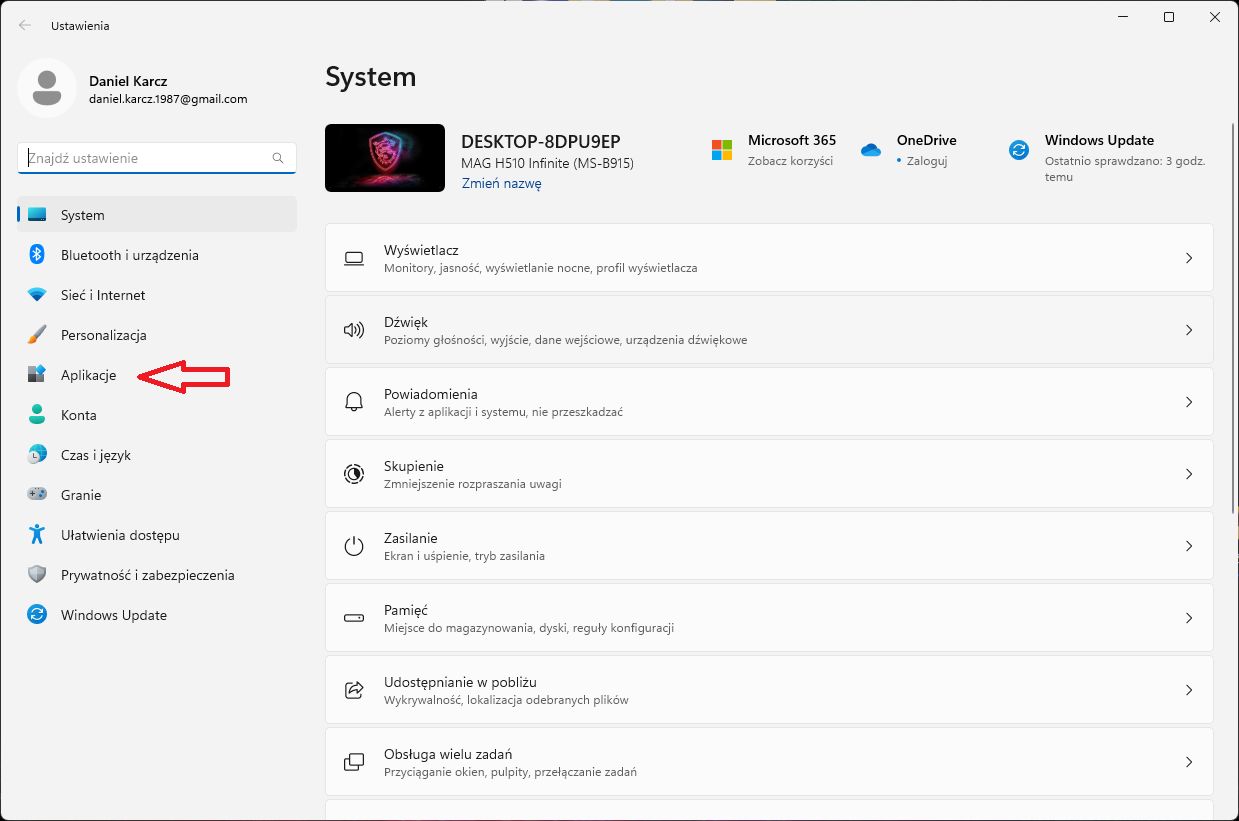 Windows 11 deinstalacja aplikacji